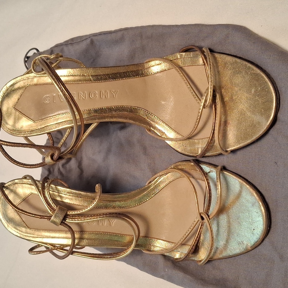 Givenchy Gold Sandels Size 7